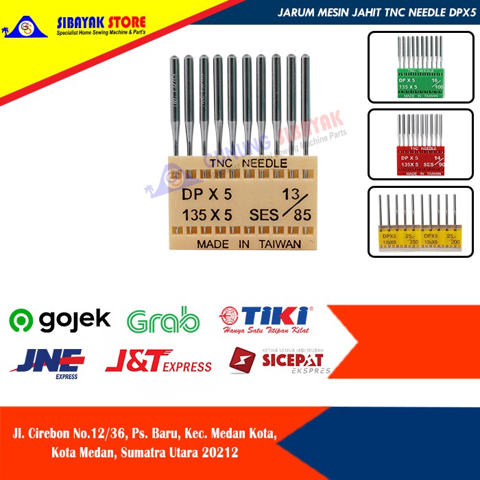 Jarum Triumph/TNC DPx5 Mesin Jahit Highspeed / ZigZag(Ukuran Lengkap)