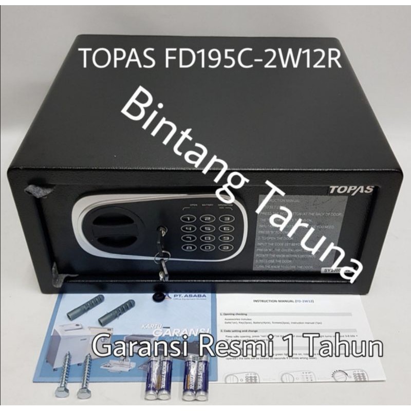 Brangkas Topas FD195C-2W12 Safe Box TOPAS FD195 Brankas Digital Topas