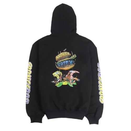 Jaket Sweater Hoodie SPONGEBOB KRABBY PATTY – Black Edition Fashion Trendy Casual Pria Good Brand Quality Stylish