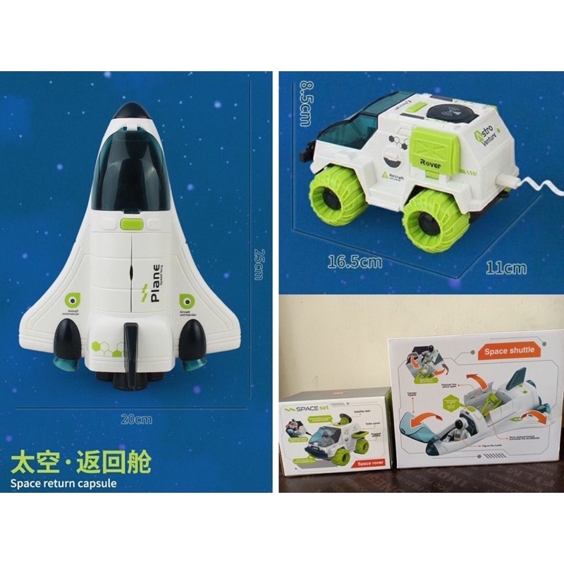 space set pretend plays mainan luar angkasa rocket mobil2an