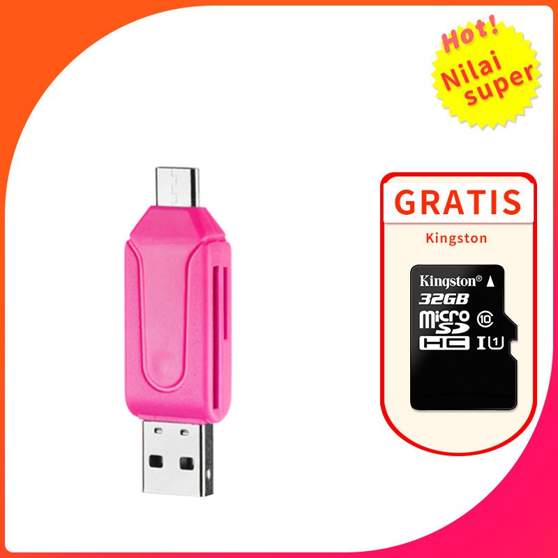 Kamera Canon pembaca kartu sd OTG Sony memory stick memory card+free Kingston sd card