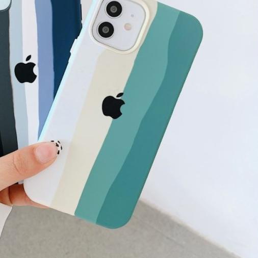 Premium Full Cover Rainbow Case iPhone 6S 7 8 Plus X XR XS Max 11 12 - Blue, iP XR