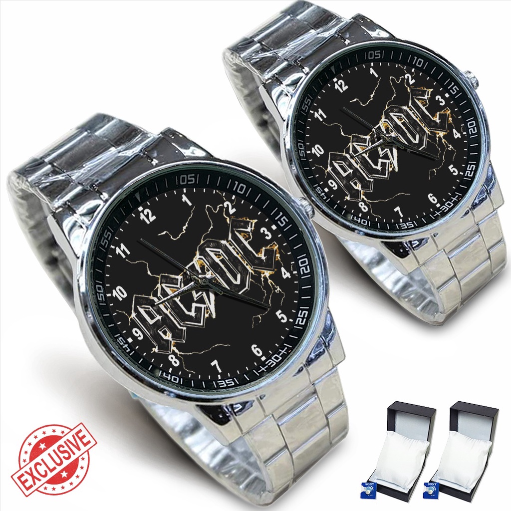 Jam Tangan Rantai Couple ROCK N ROLL AC/DC - 3 (Awesome)