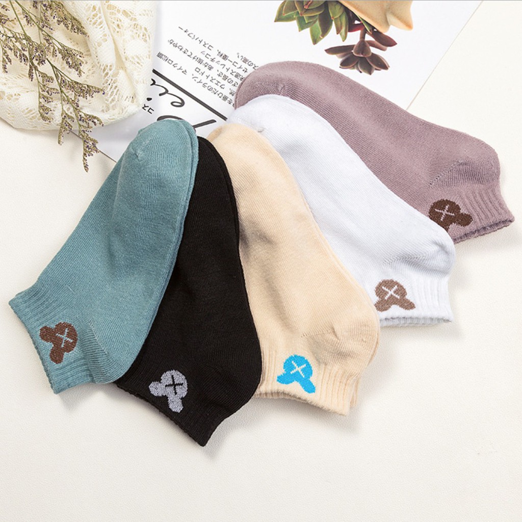 AND COD Kaos Kaki Fashion Unisex Wanita Pria Murah Kaus Motif Semata Kaoskaki Ankle Socks KK14