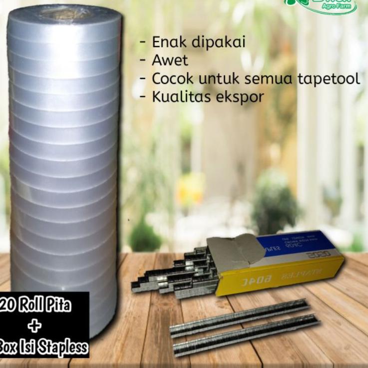 

Grosir✳➘ Paket Pita Tapetool 20 roll + Isi Staples | Tapetool Tali Tanaman Cabai Tomat Melon Cabe Semangka 66