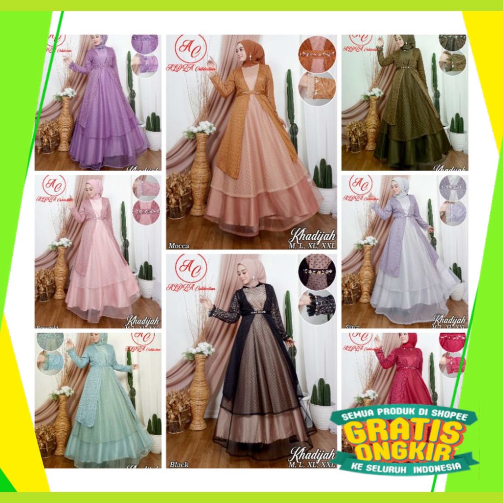 Termurah Terbaru MOdel Terkini New Style /  gamis modern Khadijah aldza / gamis rompi / gaun cantik 