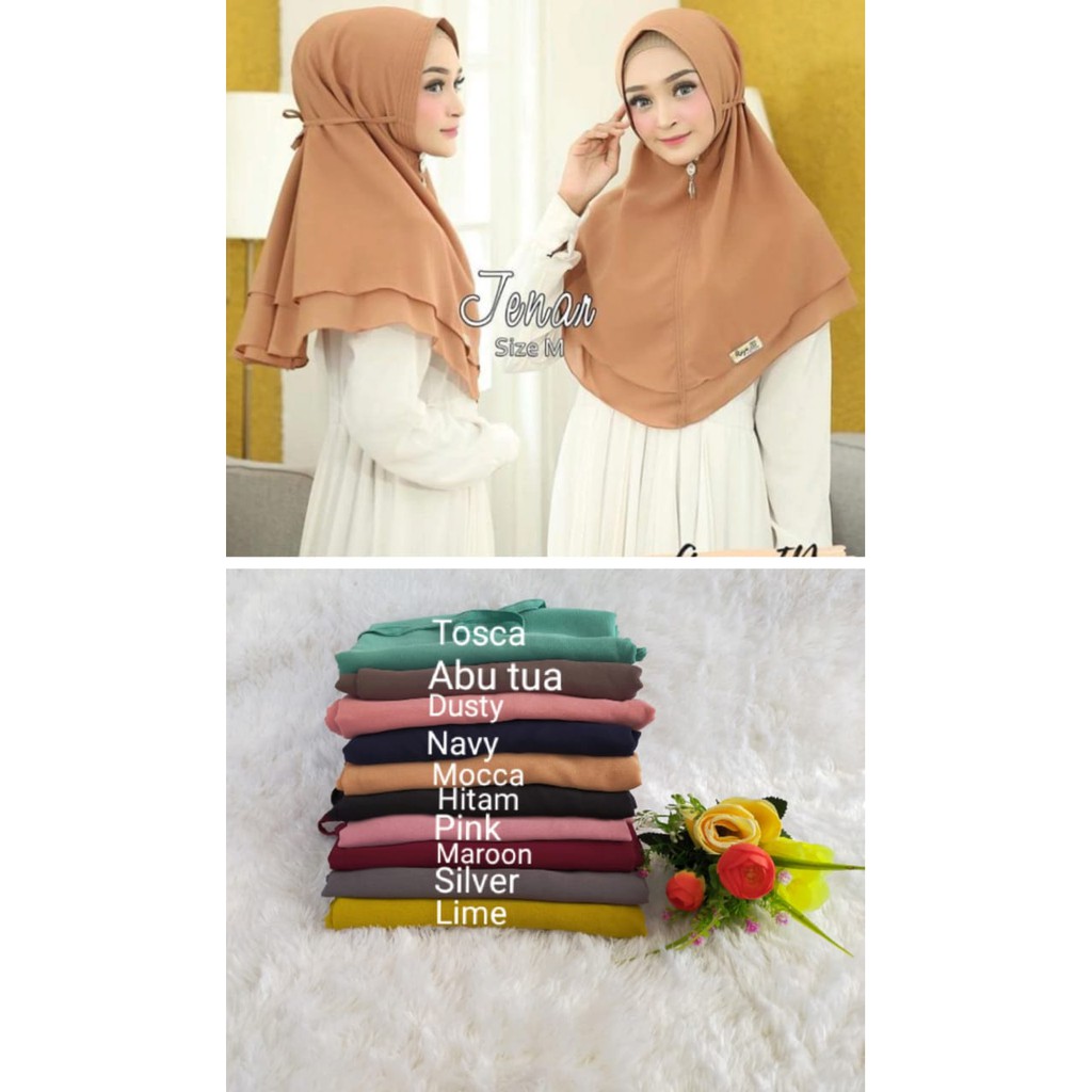 Jilbab Ceruty Babydoll 2 Layer  Mini Murah Ory Rama