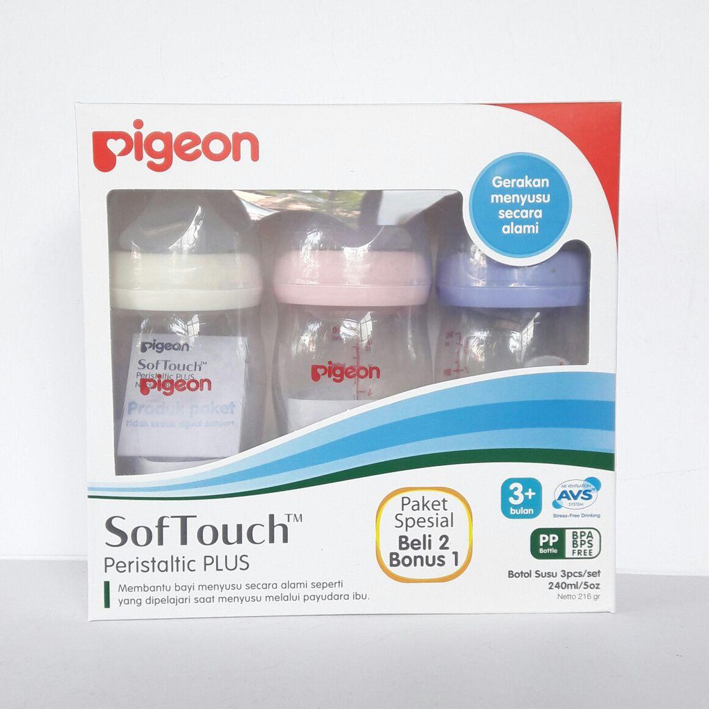 Pigeon Soft Touch Paket Spesial 3+ Bulan 240ml PP Bottle