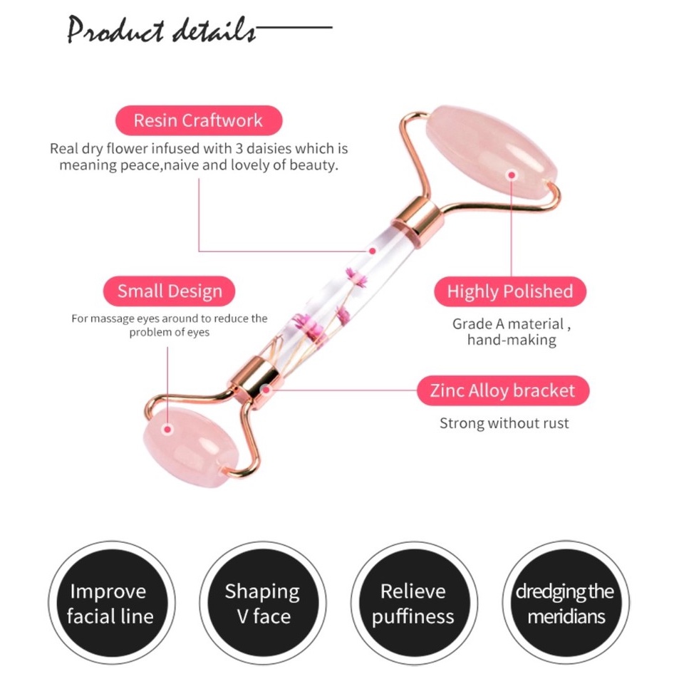 Gua Sha - Guasha Jade Roller - Gua Sha Original - Rose Quartz