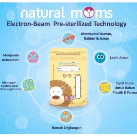 homimart I NATURAL MOMS Kantong Asi 100ml / Breastmilk Storage Bags Termurah