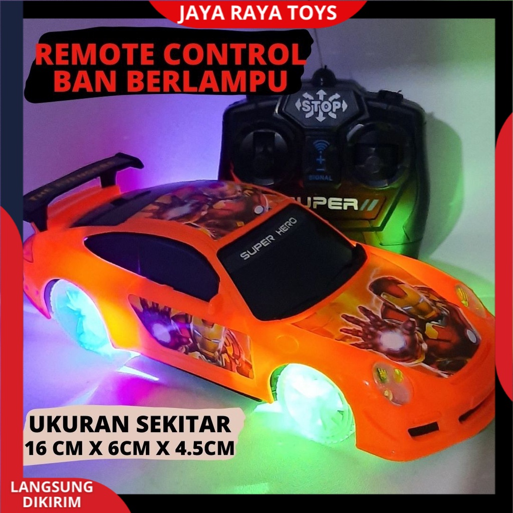 Mobil Remot control Ban Nyala Berlampu RC Sport car Sedan Super Speed