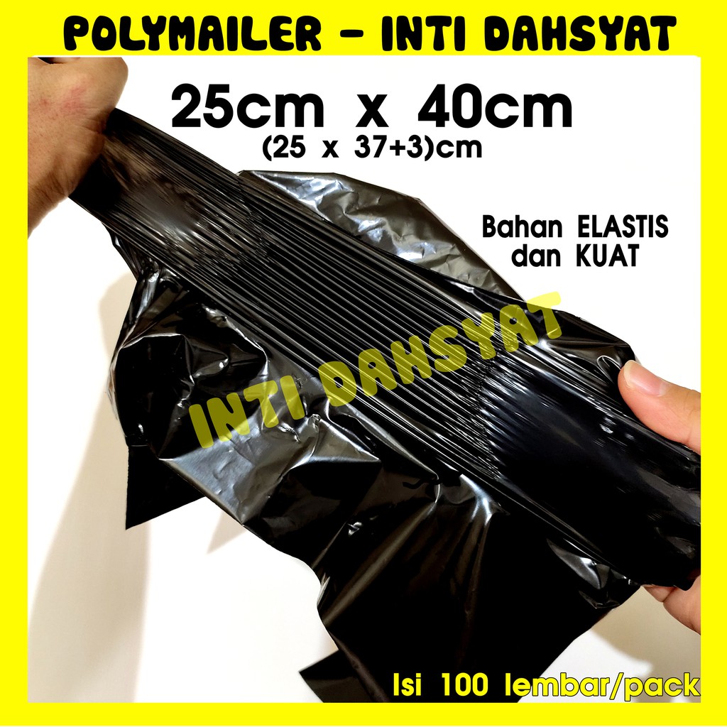 

HJK Polymailer Hitam Glossy 25x40 Isi +/-100lembar Plastik Amplop Toko Online Shop Kualitas Premium