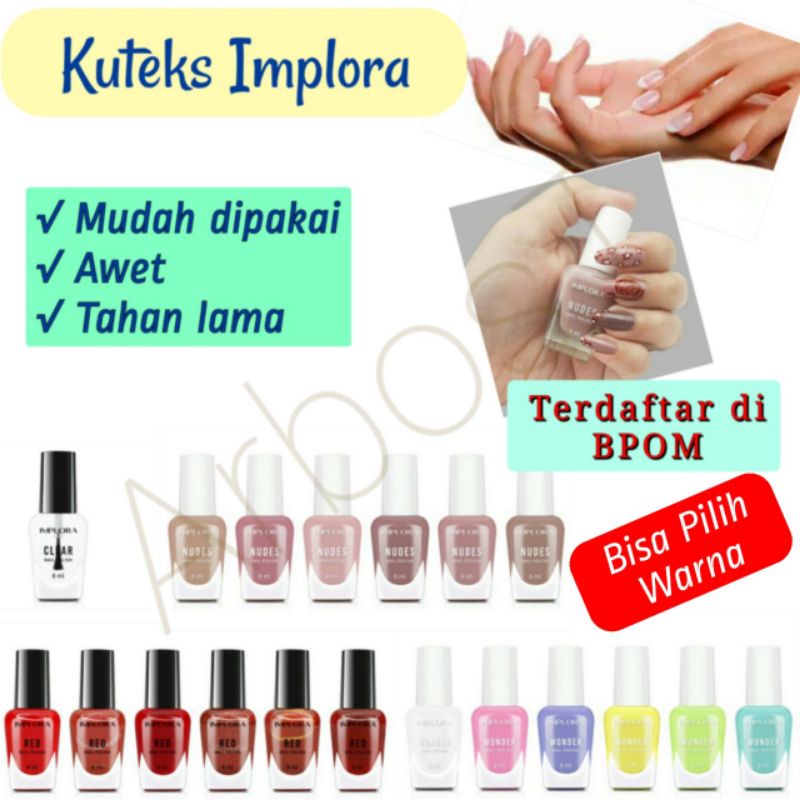 Kuteks Bening Kitek Kutex Kitex Cat Kuku Kuteks Implora Nail Polish Clear Red Nude Wonder Kutek Implora