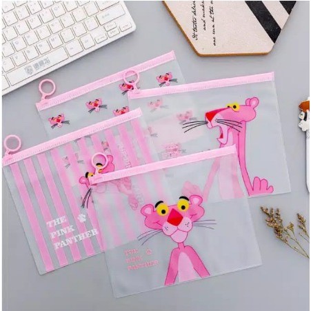 

Tempat Pensil Transparan T99 Unicorn & Pink Panther / Map File Unicorn / Zipper Bag TMALL