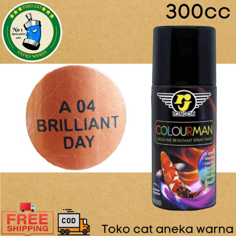 CAT SEMPROT COLOURMAN TAHAN BENSIN BRILLIANT DAY 300ml spray paint pilox pilok produk dari rj london