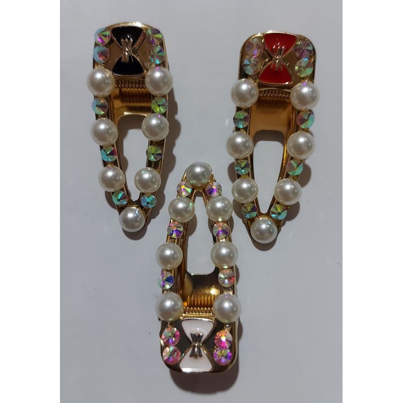 Jepitan Rambut Korea Impor, Jepit Kristal Mutiara