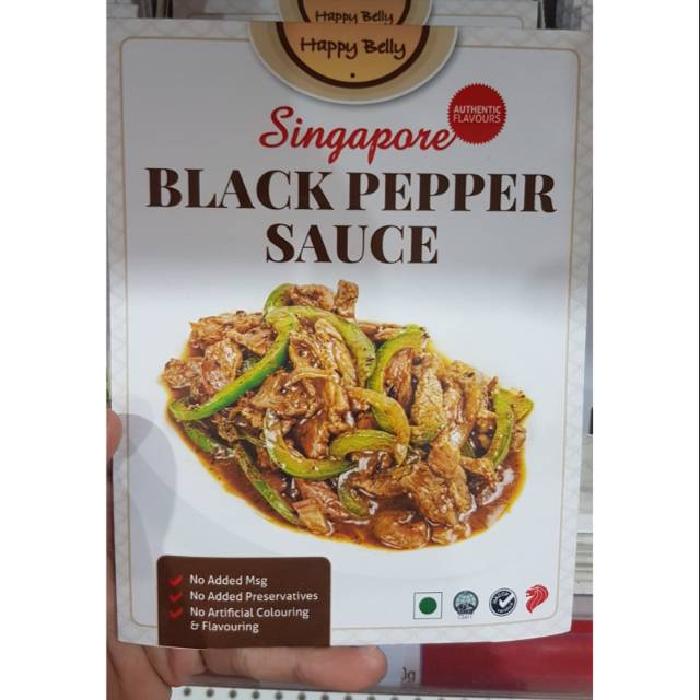 

Happy Belly Black Pepper Sauce Singapore - Saus Bumbu Lada Hitam