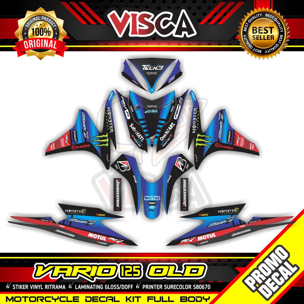 COD / Bayar Ditempat Decal Vario 125 Lama 2013 2015 Striping Vario 125 Old Stiker Honda Vario 125 la