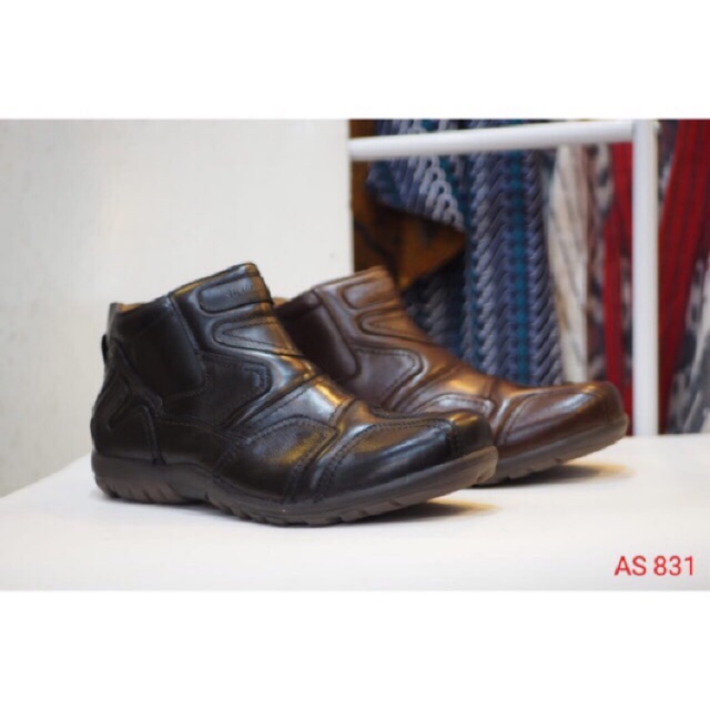 Sepatu boot kulit asli pria JUSTIN OTTO AS 831