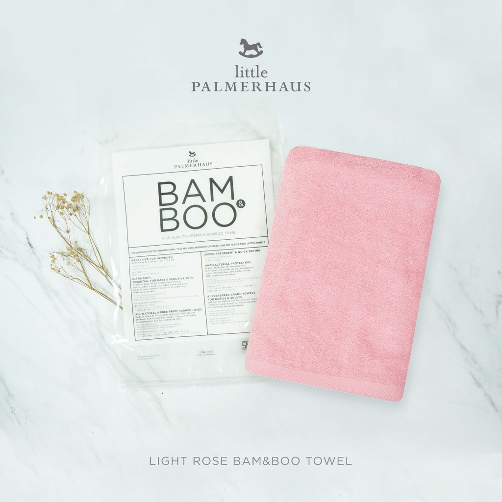 LITTLE PALMERHAUS - HANDUK BAYI BAMBOO / BAM & BOO (SIZE : 60x120)-LIGHT ROSE