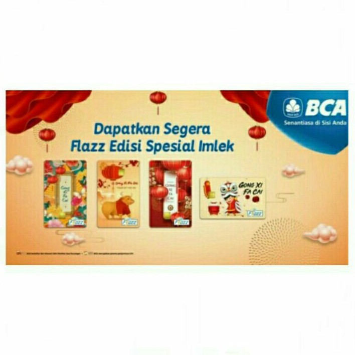 Flazz BCA Gen 2 /Gen2 IMLEK CHINESE NEW YEAR EDITION ORI /Like eTOLL eMONEY Tapcash or Brizzi