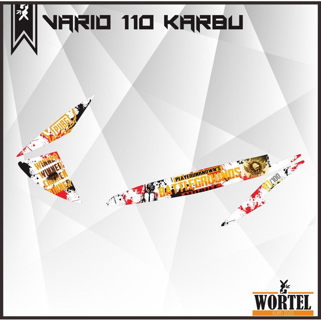 Striping Sticker List Motor Vario 110 Karbu Minion