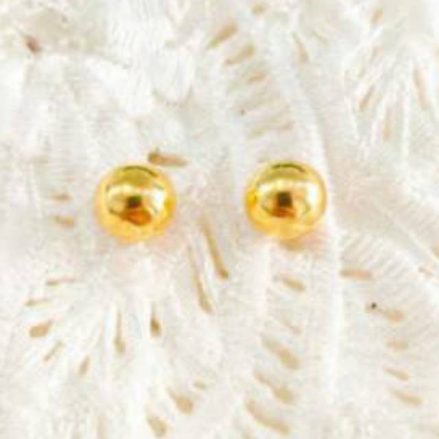 Terlaris Anting Bulat Emas Asli Keren