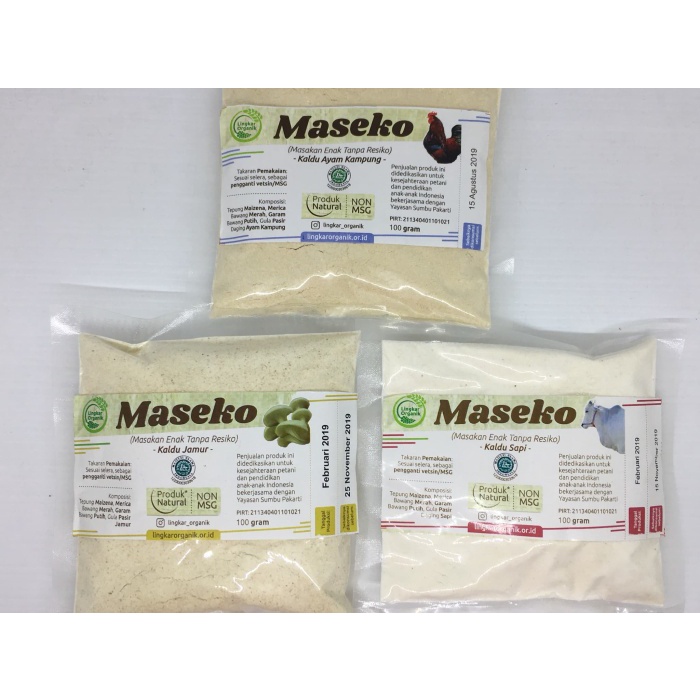 

MURAH MASEKO Kaldu Ayam, Sapi, dan Jamur by Lingkar Organik 100 gr tanpa MSG - Ayam