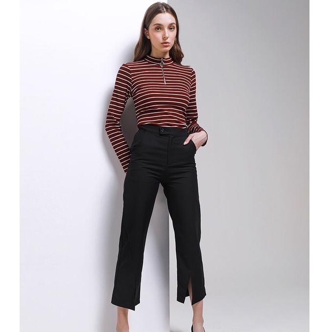 【SALE】Casual Trousers Split Pants Celana Panjang Wanita 2726 (S-XL)