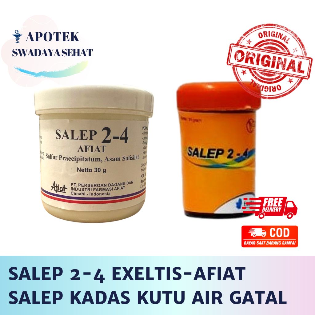 SALEP 2-4 AFIAT EXELTIS 30 GR - Salep 15GR Kadas Kutu Air Gatal Scabies 24 Krim