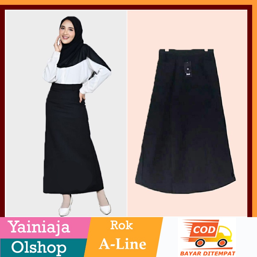 Rok Scuba Premium Line A panjang Formal Look Skirt Scuba