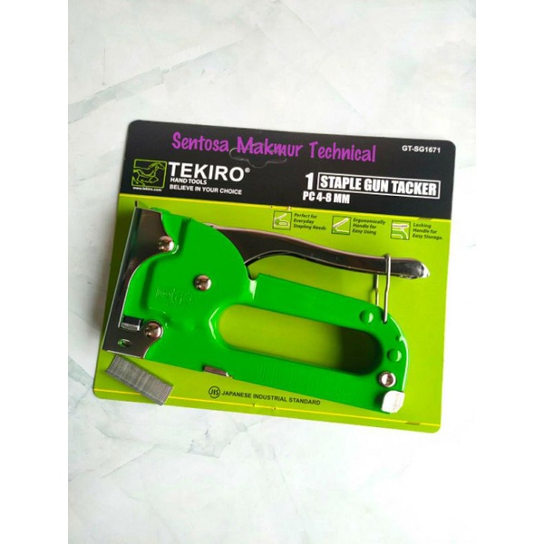 TEKIRO Staples Staple Hand Gun Tacker Hekter Tembak Manual