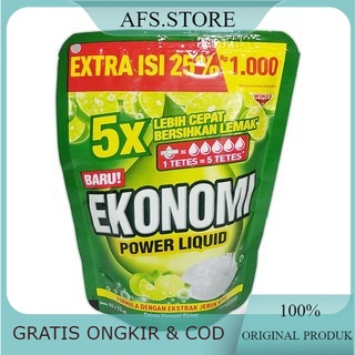 EKONOMI POWER LIQUID 52ml EXTRA ISI 25% / SABUN PENCUCI PIRING ORIGINAL (beli 2 gratis 1)