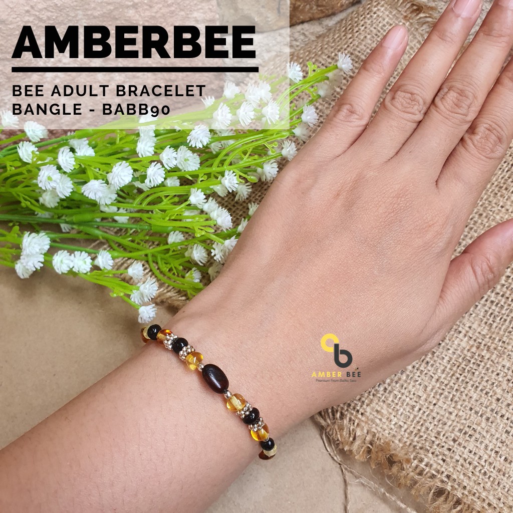 Gelang Dewasa Amber Lithuania Mode Bangle BABB90 by Amber Bee
