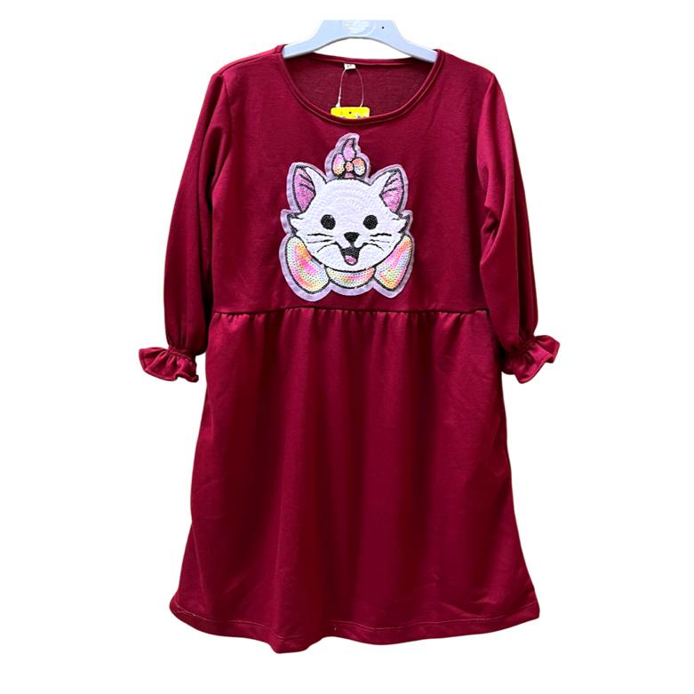 Dress Tunik Anak Perempuan Fashion Korea Lengan Panjang 3-15 Tahun