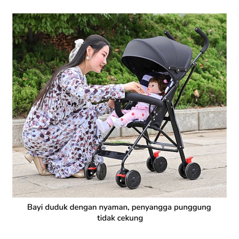 (PROMO) Stroller Bayi Roda Empat|Kereta Dorong Bayi Import Murah