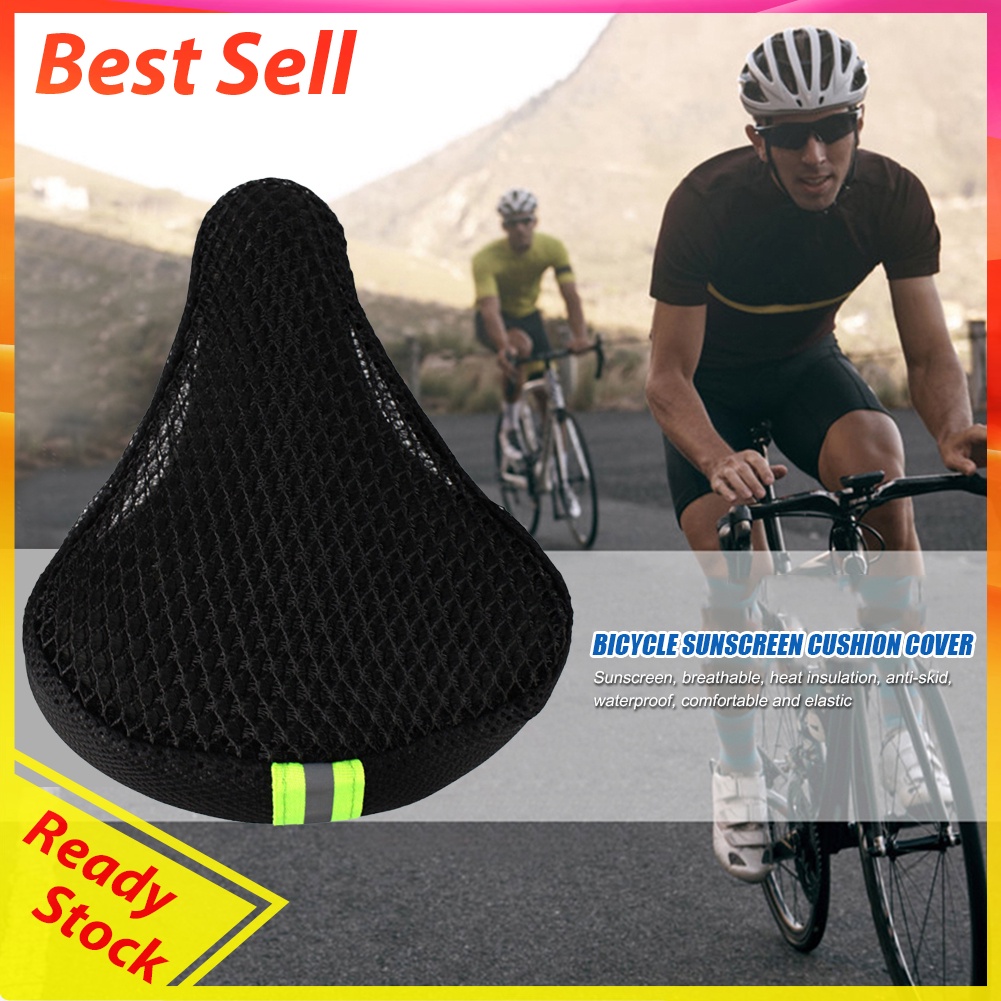 Bicycle Saddle Sun Protection Cover 3D Soft Durable Bike Seat Cushion Cover