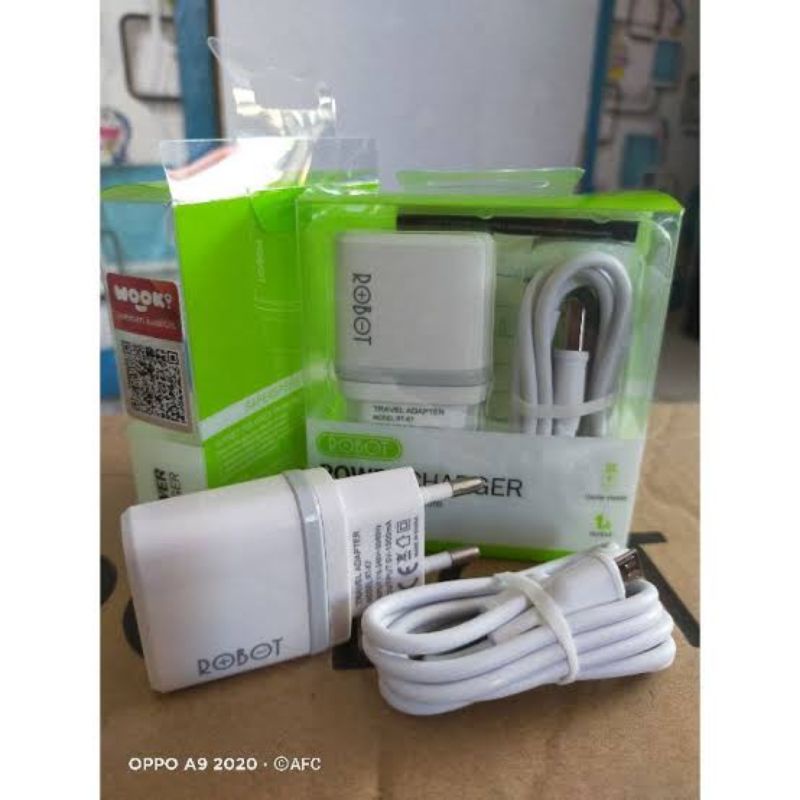 [R-TK07] Power charger android Original Robot include kabel Micro usb