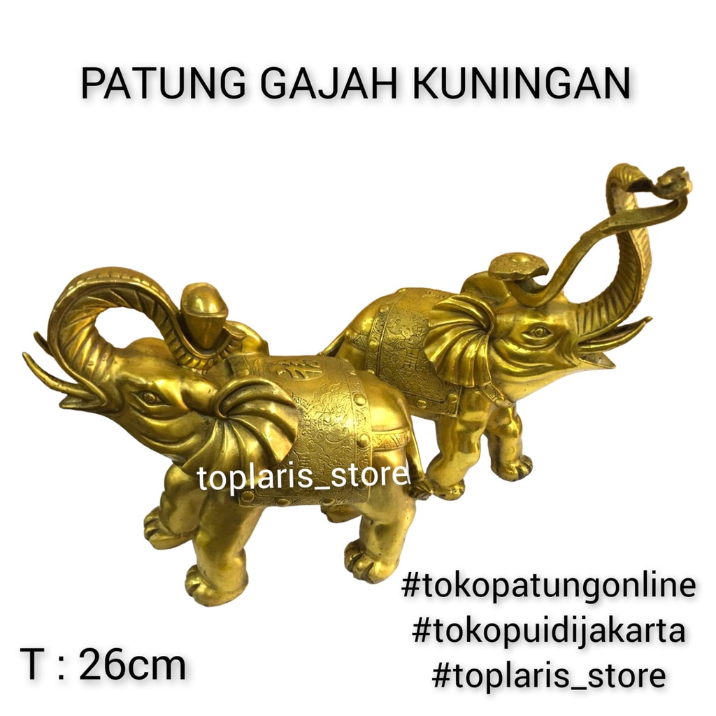 Patung Gajah Kuningan Jumbo Thailand 022