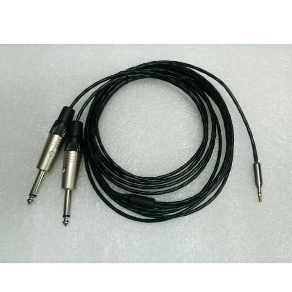 Kabel Canare Original Aux Jack Mini Stereo 3.5 TO 2 Jack Akai Mono 3 Meter 3M