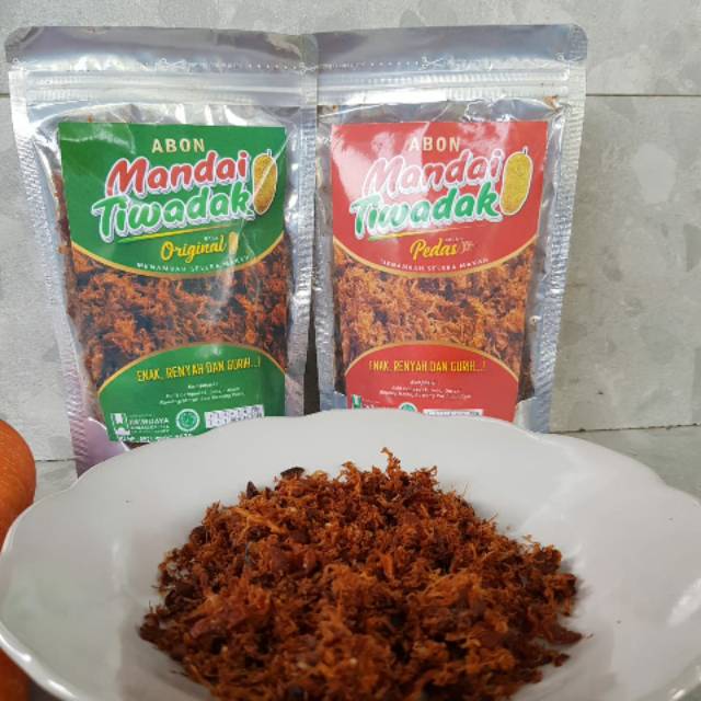 Abon mandai tiwadak (kulit cempedak)