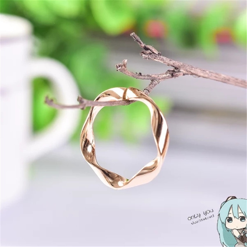 New fashion cold style metal simple twist ring ring female fashion personality joint ring 210807