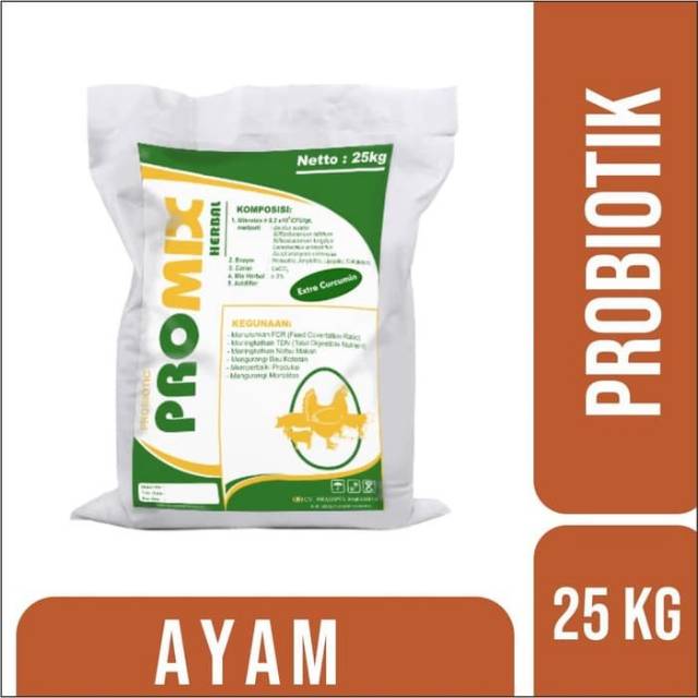 Probiotik Campuran Pakan untuk Ayam Promix (extra curcumin) 25 kg