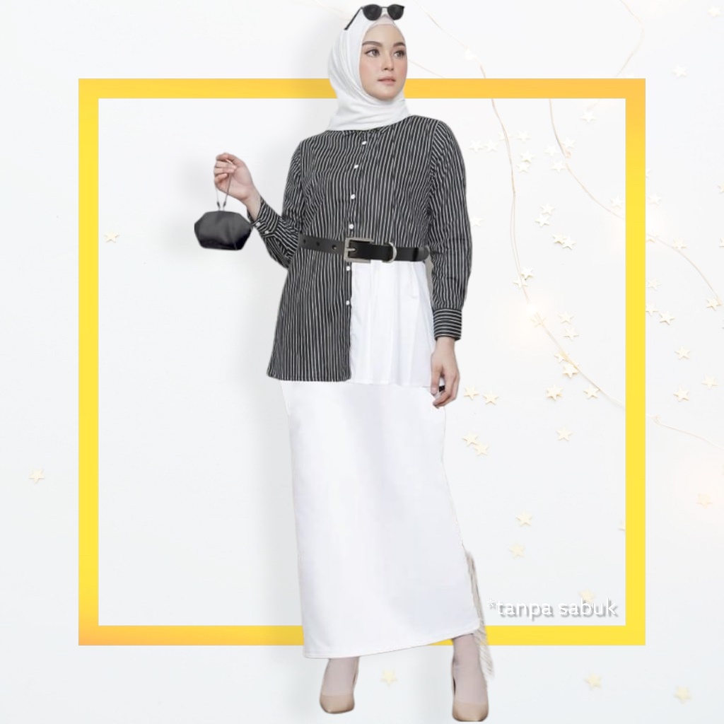 Rok Kantor Span Scuba Panjang JUMBO / Rok Kerja / Rok Pencil Scuba / Rok Span Maxi Skirt-Putih