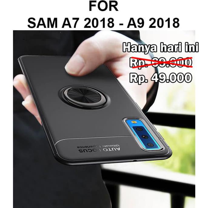 AUTO FOCUS IRING CASE SAMSUNG A7 2018 - A9 2018 CASING HP COVER TPU - A7 2018, HITAM
