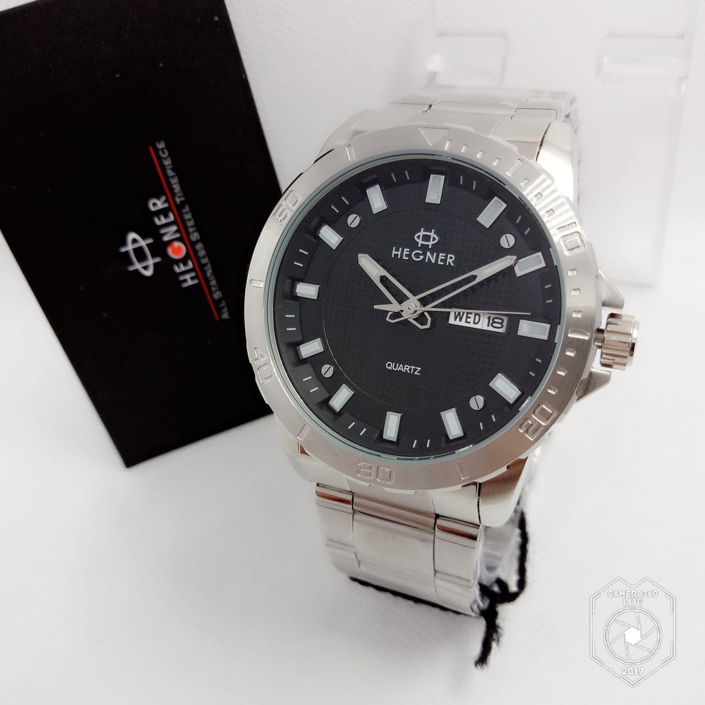 Hegner HGR5034 - Jam Tangan Pria - Stainless Strap - Analog Mode
