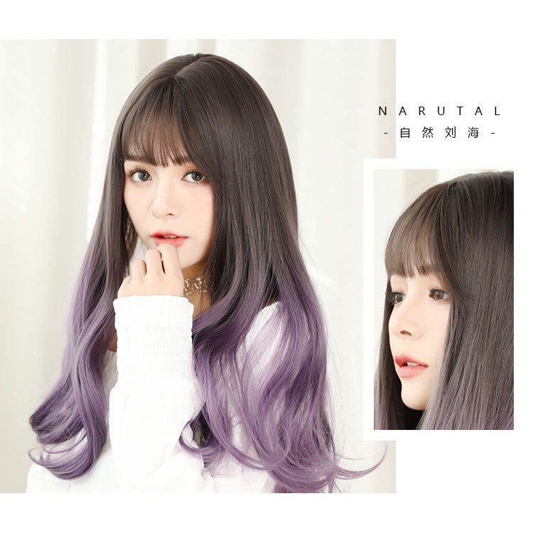 WDA-26 wig daily kpop korea jepang gradasi purple ungu rambut palsu