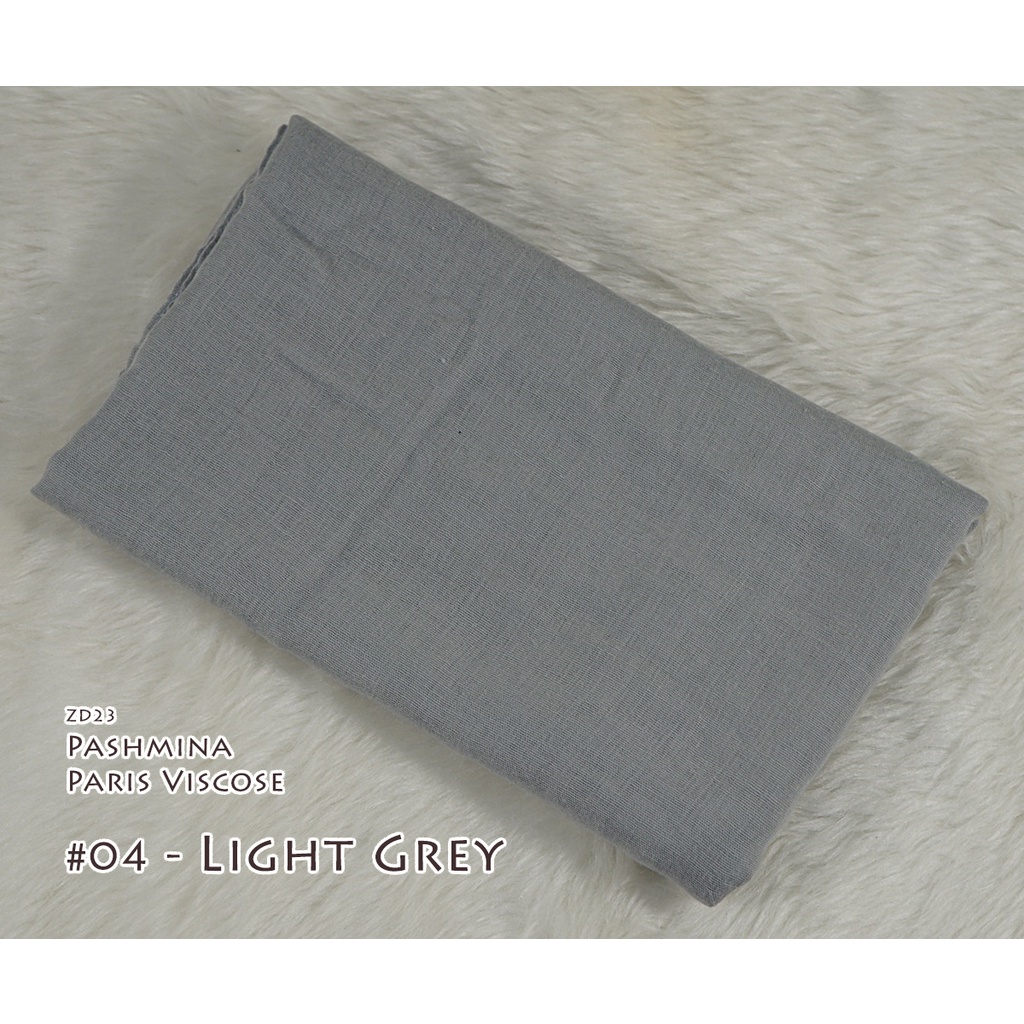 Pashmina Polos Paris Viscose - AYUMI by Luulu Scarf-#04 - Light Grey