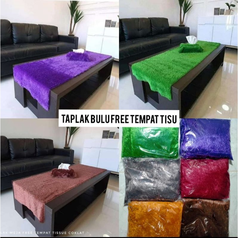 TAPLAK BULU/TAPLAK DASBOR/TAPLAK MEJA/TAPLAK BULU FREE TEMPAT TISU