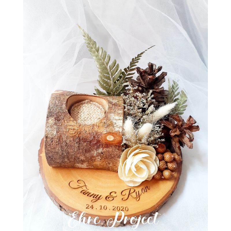 Ring box rustic/tempat cincin rustic mini/kotak cincin/box cincin/ring bearer